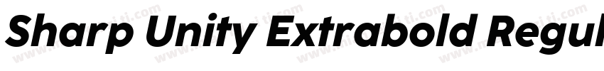 Sharp Unity Extrabold Regular字体转换